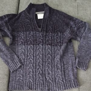 Weatherproof Men's Zip Up Sweater in Charcoal